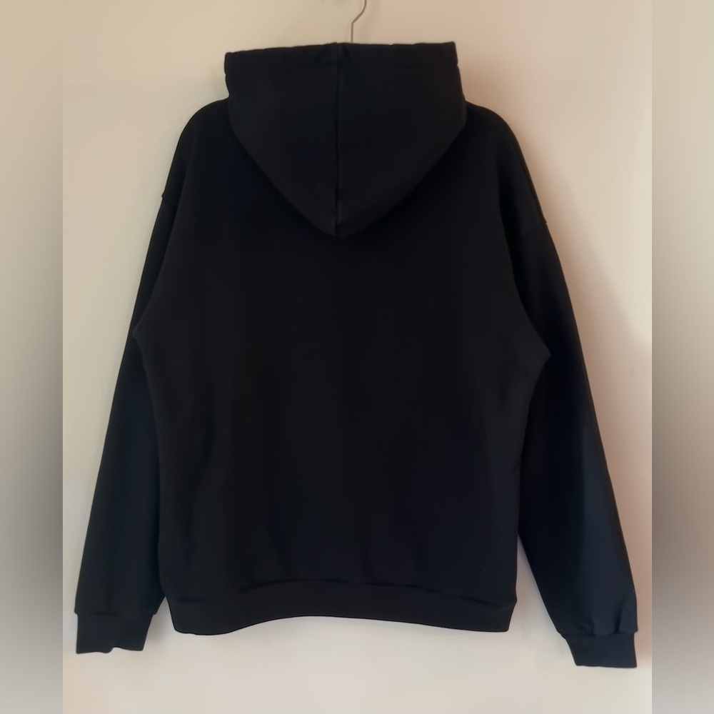 CELINE Paris Black Loose Hoodie in Cotton Fleece size Small Sweatshirt - Picture 2 of 10